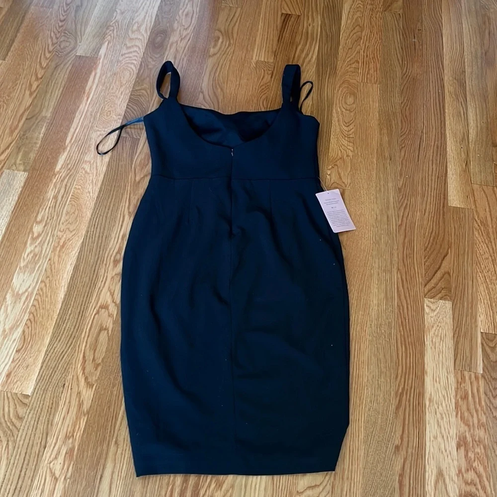NWT BHLDN for Anthropologie Ana Crepe Dress 14 short sexy black.